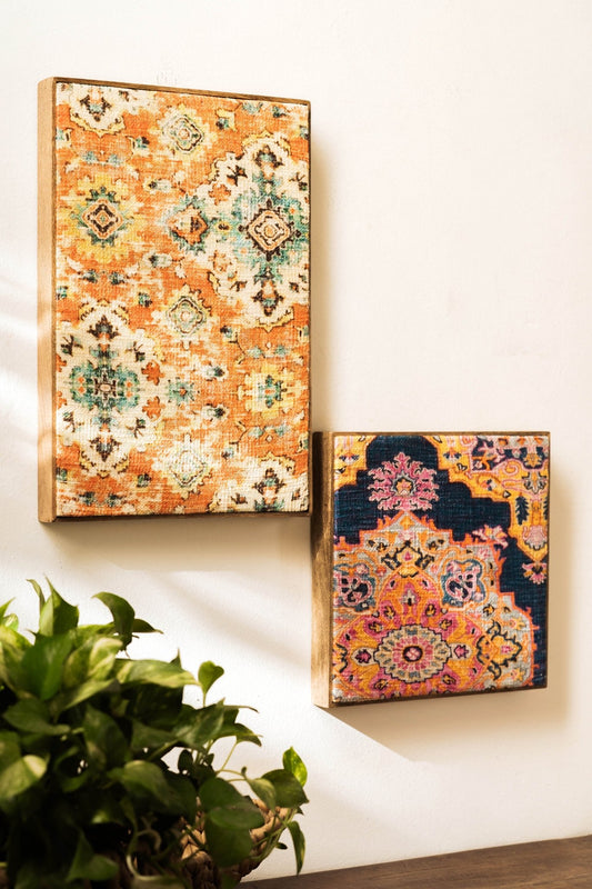 Threaded Treasures Wood and Fabric Wall Decor - Set of 2 - TesuWall Decor