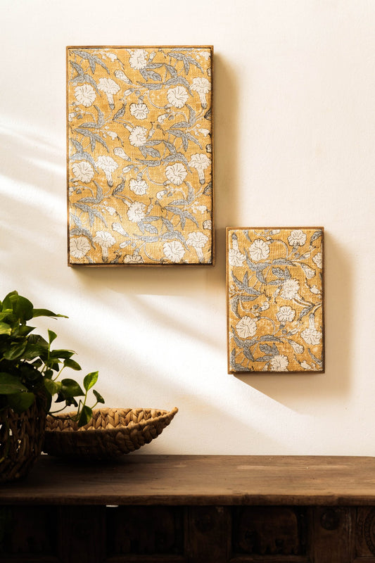Threaded Treasures Wood and Fabric Wall Decor - Set of 2 - TesuWall Decor
