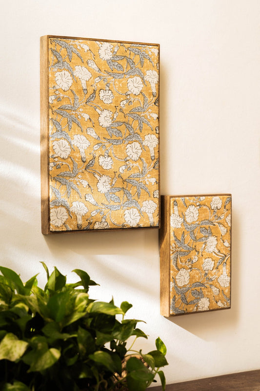 Threaded Treasures Wood and Fabric Wall Decor - Set of 2 - TesuWall Decor