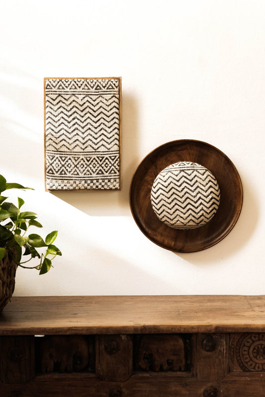 Threaded Treasures Wood and Fabric Wall Decor - Set of 2 - TesuWall Decor