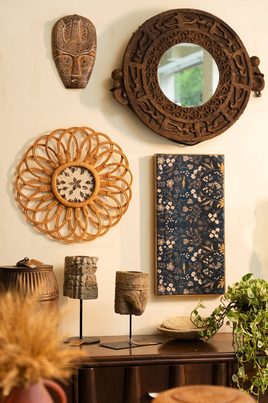 Threaded Treasures Wood and Fabric Wall Decor - Set of 2 - TesuWall Decor