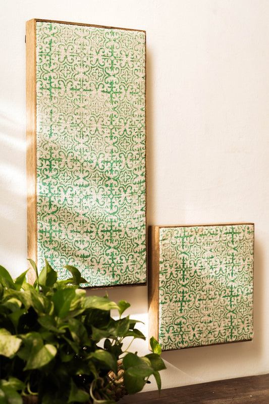 Threaded Treasures Wood and Fabric Wall Decor - Set of 2 - TesuWall Decor