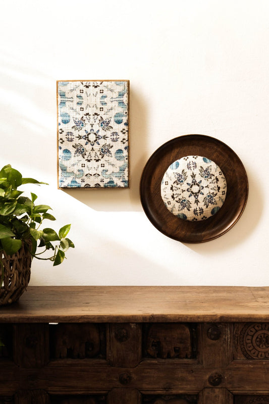 Threaded Treasures Wood and Fabric Wall Decor - Set of 2 - TesuWall Decor