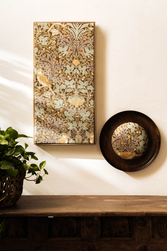 Threaded Treasures Wood and Fabric Wall Decor - Set of 2 - TesuWall Decor