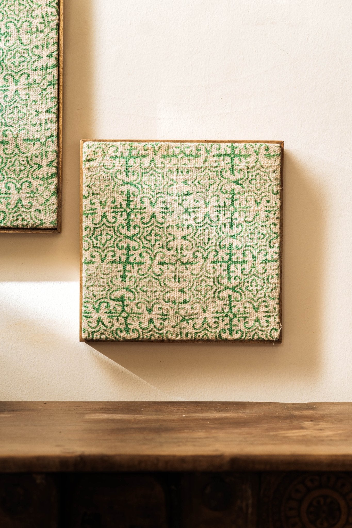 Threaded Treasures Wood and Fabric Wall Decor - Set of 2 - TesuWall Decor