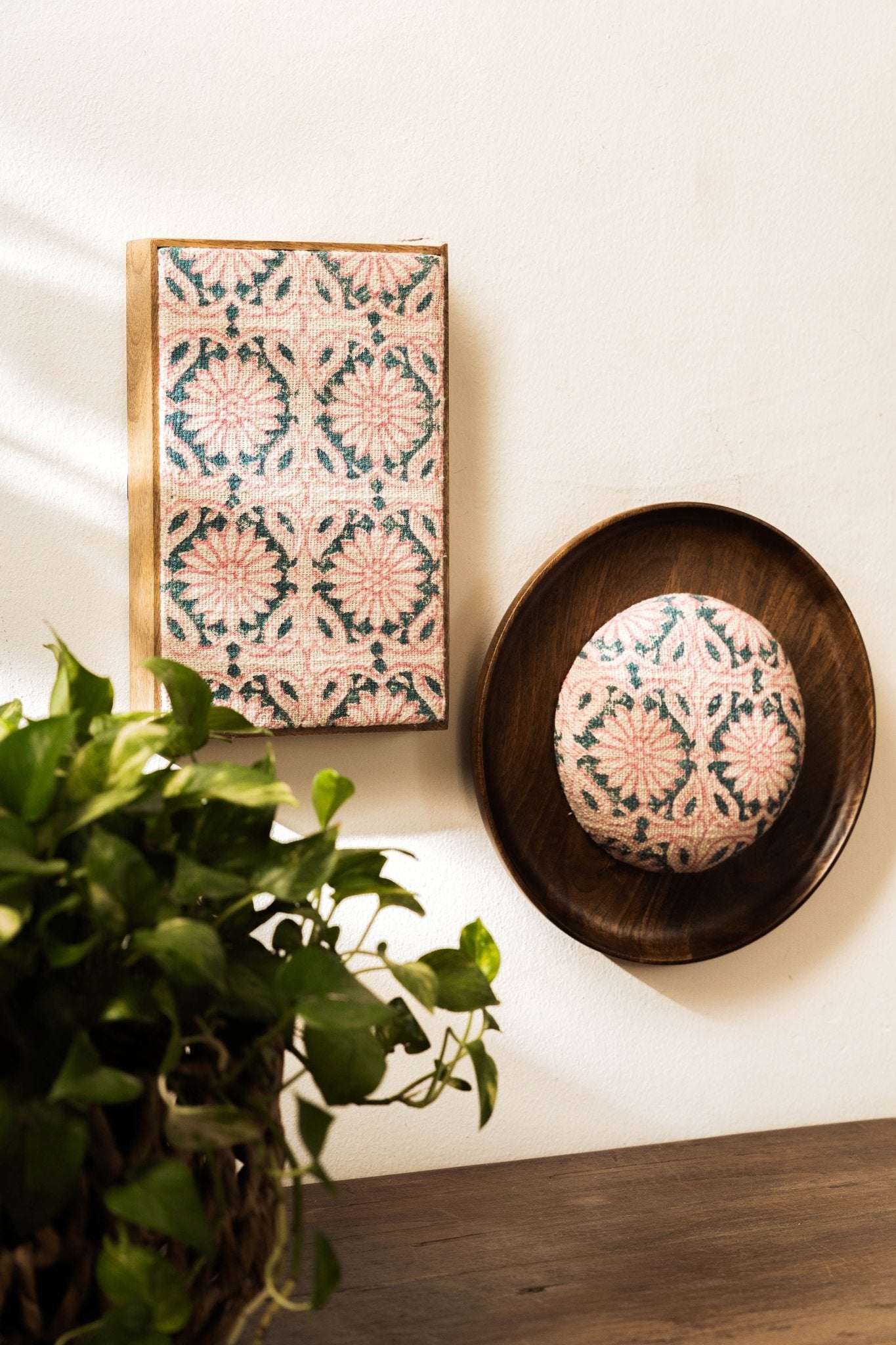 Threaded Treasures Wood and Fabric Wall Decor - Set of 2 - TesuWall Decor