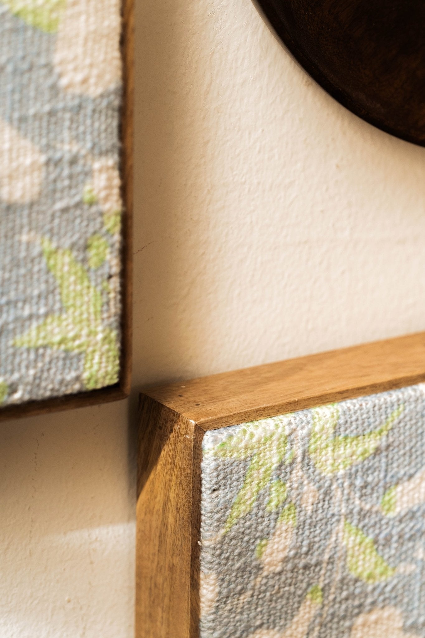 Threaded Treasures Wood and Fabric Wall Decor - Set of 3 - TesuWall Decor