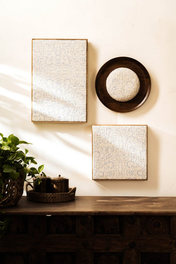 Threaded Treasures Wood and Fabric Wall Decor - Set of 3 - TesuWall Decor