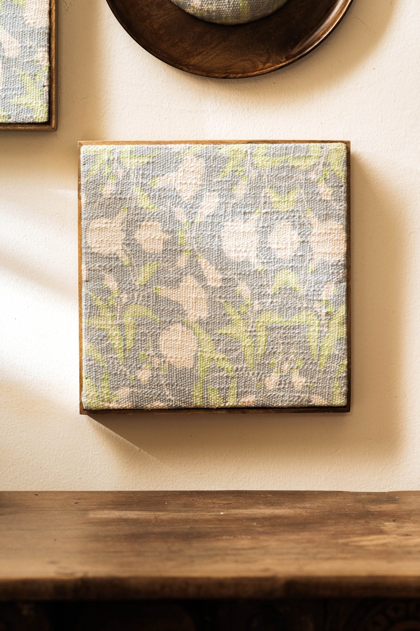 Threaded Treasures Wood and Fabric Wall Decor - Set of 3 - TesuWall Decor