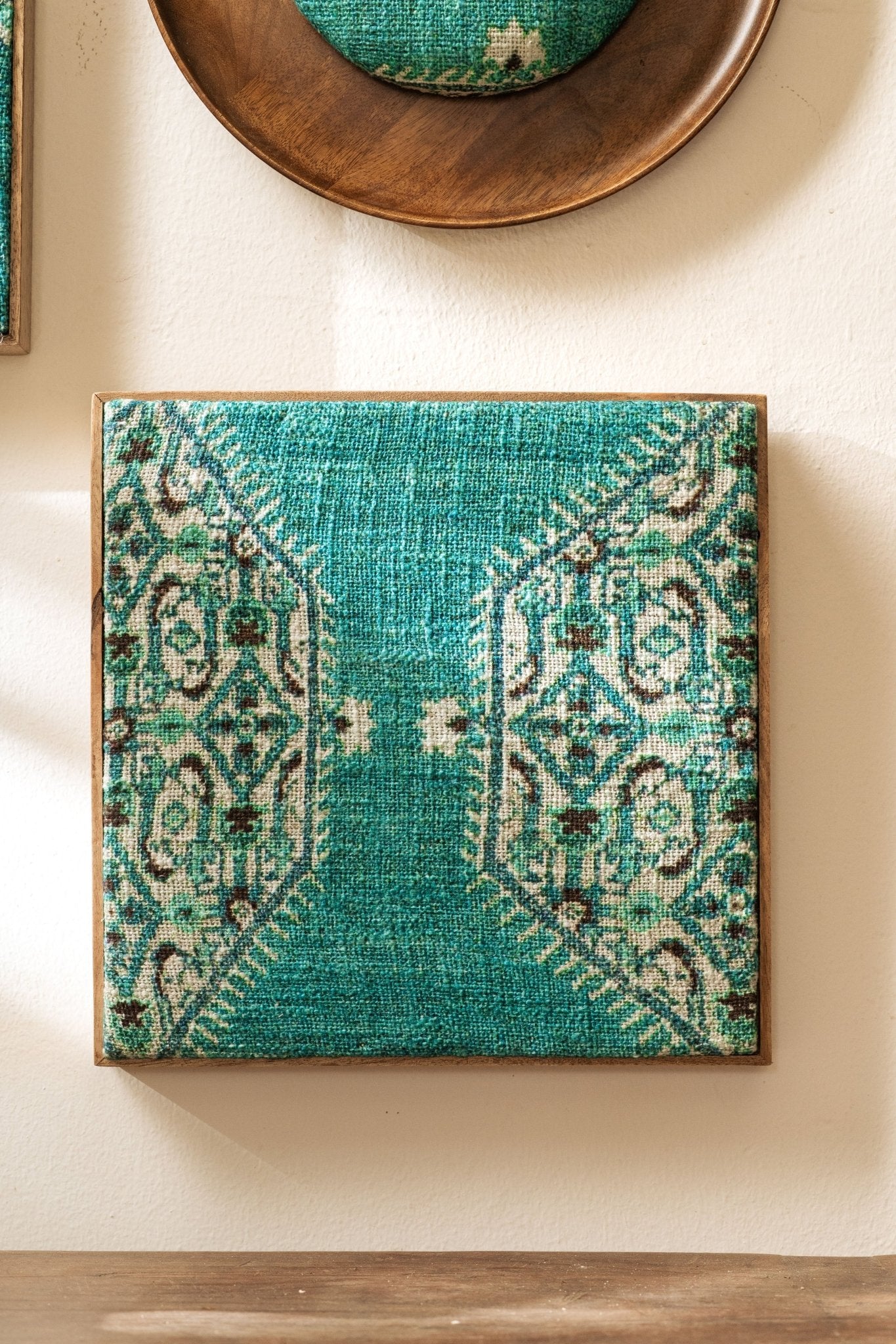 Threaded Treasures Wood and Fabric Wall Decor - Set of 3 - TesuWall Decor