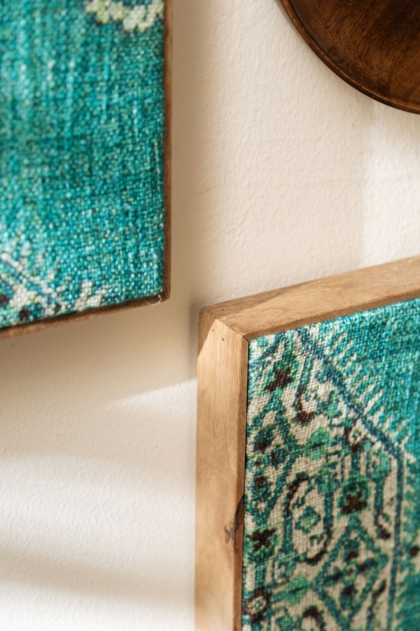 Threaded Treasures Wood and Fabric Wall Decor - Set of 3 - TesuWall Decor