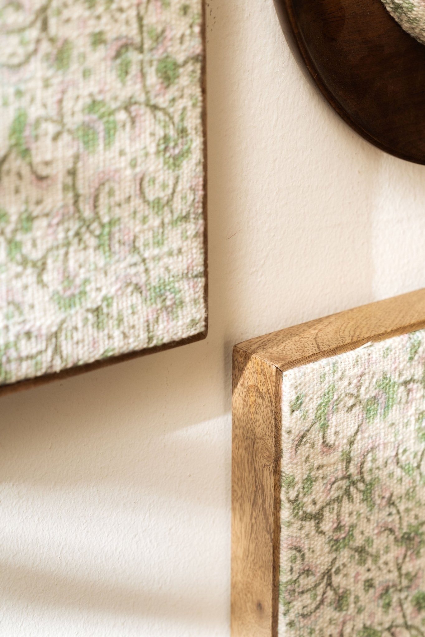 Threaded Treasures Wood and Fabric Wall Decor - Set of 3 - TesuWall Decor