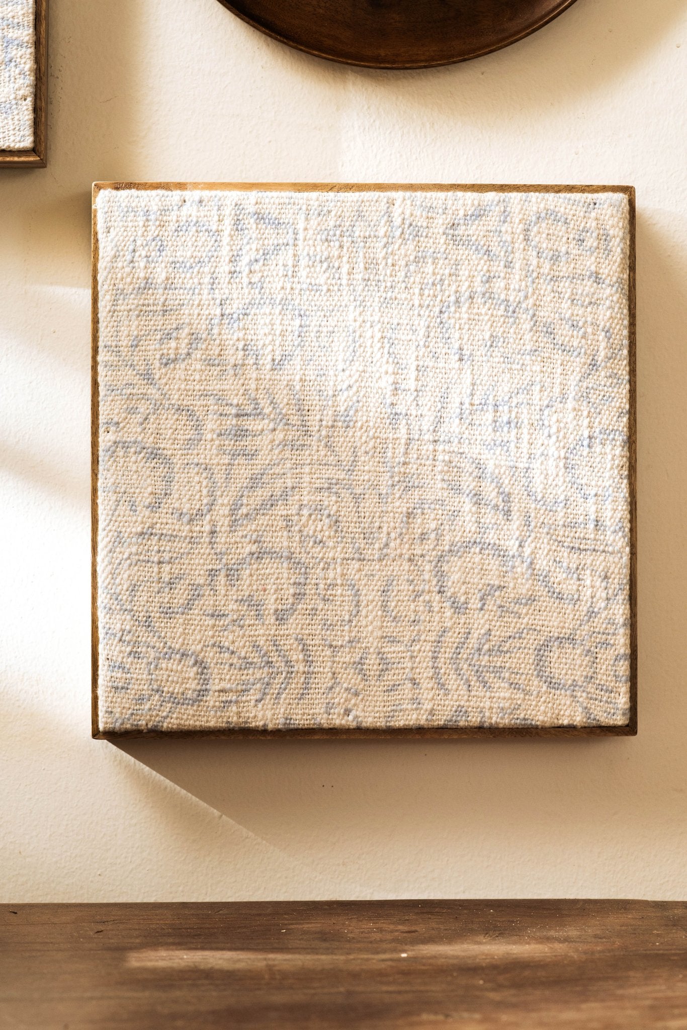 Threaded Treasures Wood and Fabric Wall Decor - Set of 3 - TesuWall Decor