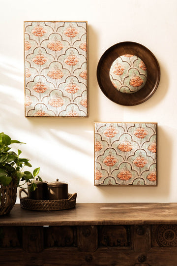 Threaded Treasures Wood and Fabric Wall Decor - Set of 3 - TesuWall Decor