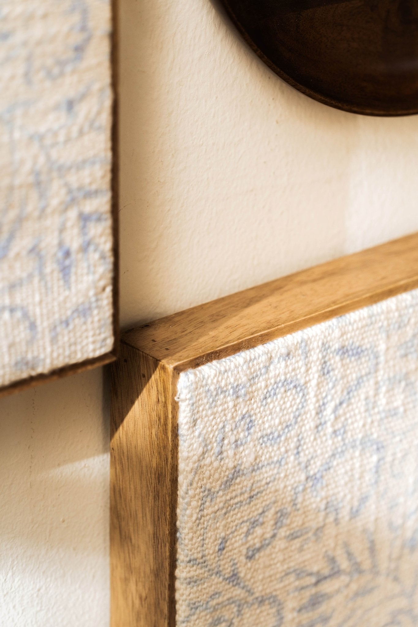 Threaded Treasures Wood and Fabric Wall Decor - Set of 3 - TesuWall Decor