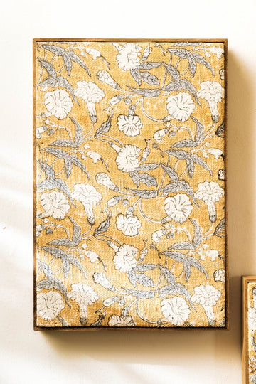 Floral patterned box on a white background