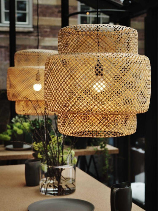 Three Phase Pendant Bamboo Lampshade - TesuLampshade