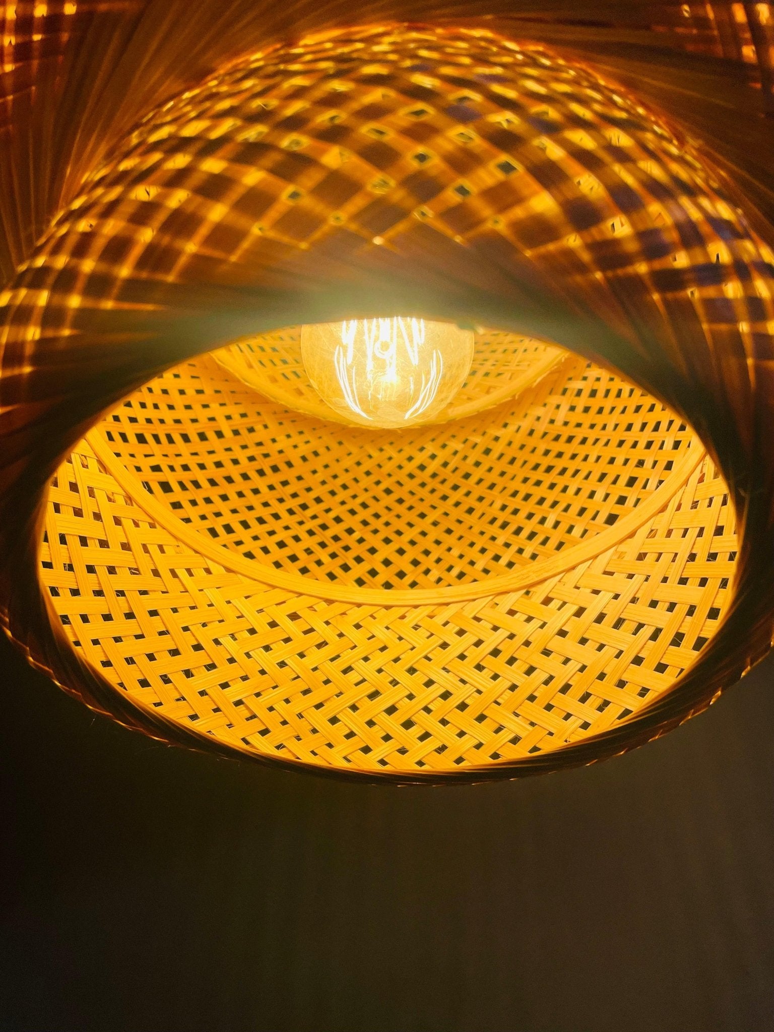 Three Phase Pendant Bamboo Lampshade - TesuLampshade