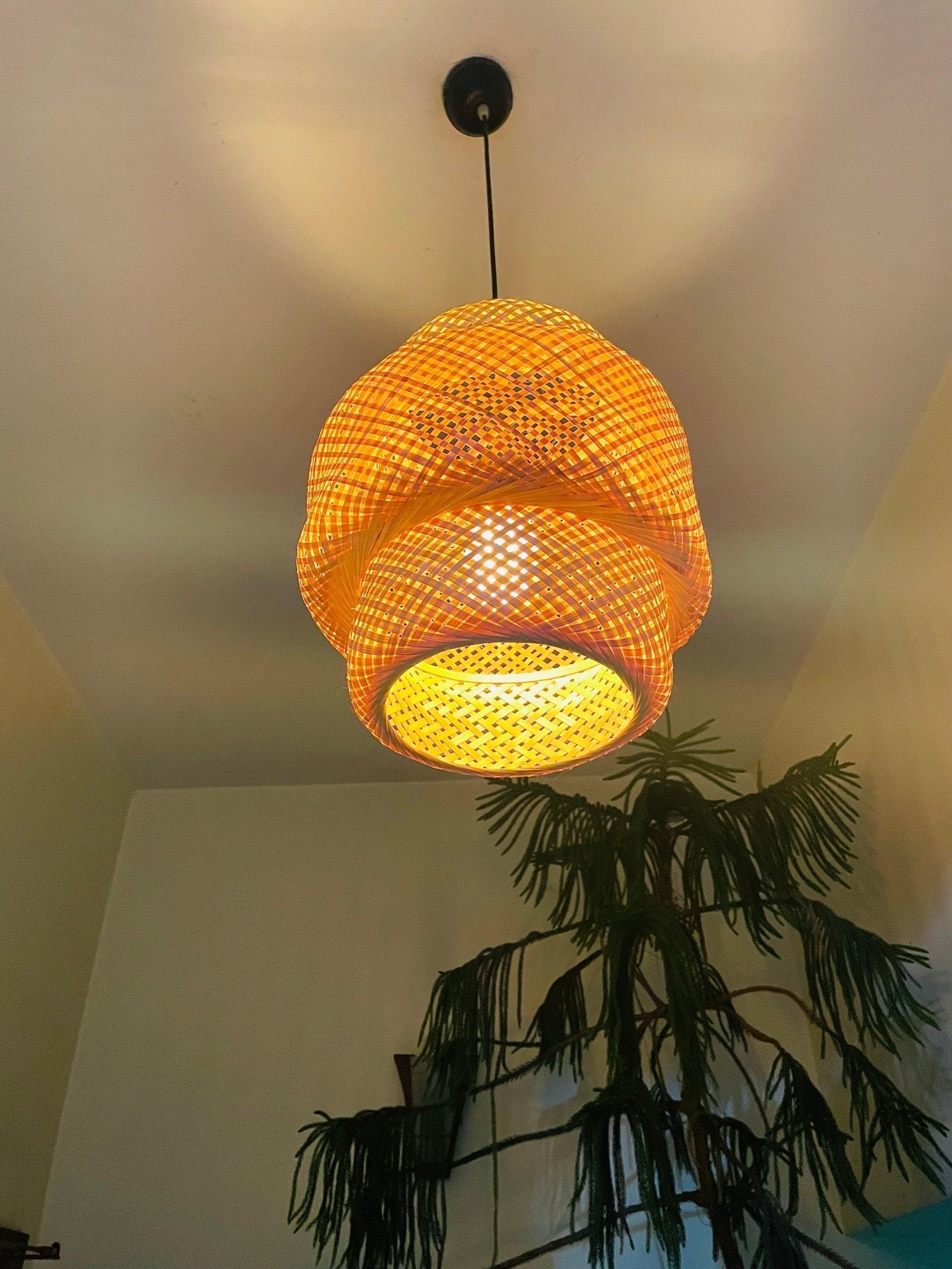 Three Phase Pendant Bamboo Lampshade - TesuLampshade