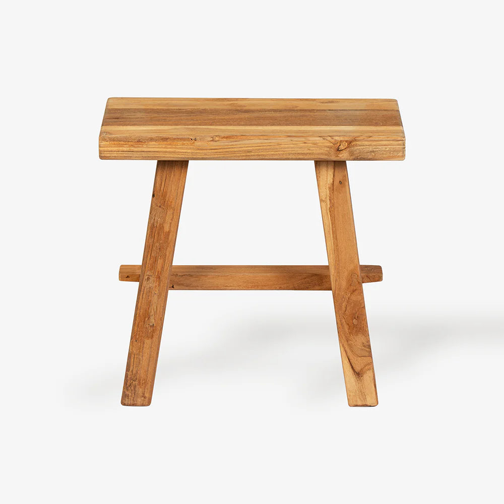 The Timber Rectangle Stool is a versatile and stylish piece of furniture that can serve both functional and decorative purposes in a variety of home settings. 