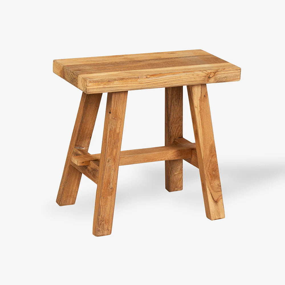 The Timber Rectangle Stool is a versatile and stylish piece of furniture that can serve both functional and decorative purposes in a variety of home settings. 