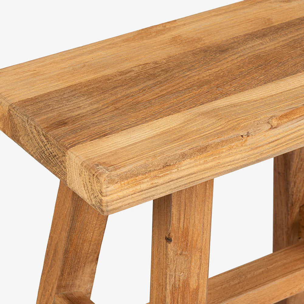 The Timber Rectangle Stool is a versatile and stylish piece of furniture that can serve both functional and decorative purposes in a variety of home settings. 