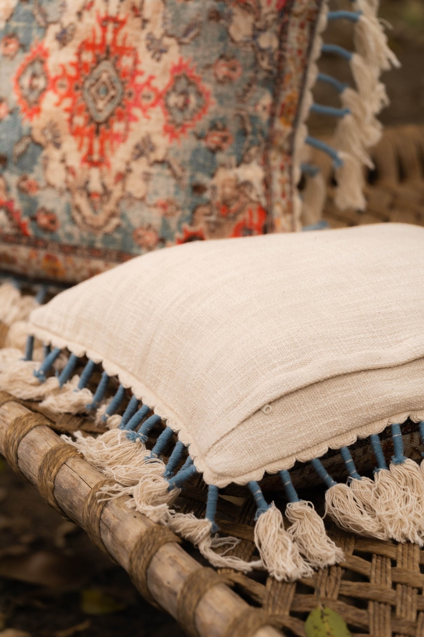 Turkish Feels Fringes Cushion Cover - Set of 2 - TesuCushion Covers