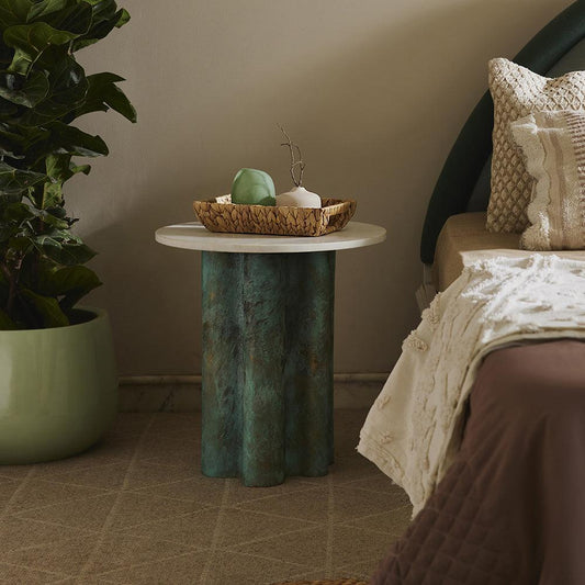Turquoise Aluminium Marble Table - TesuTable
