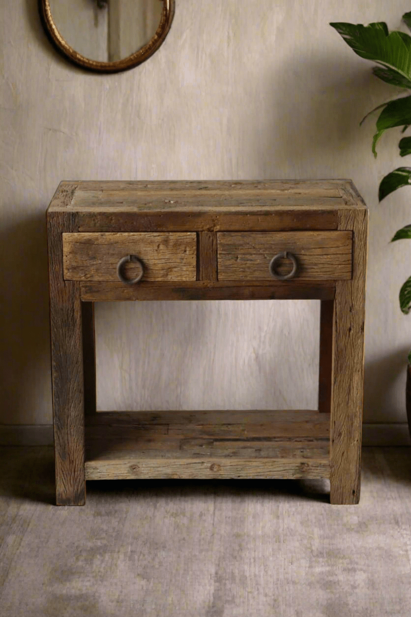 Twin Drawer Table Wabi Sabi - TesuConsole Table