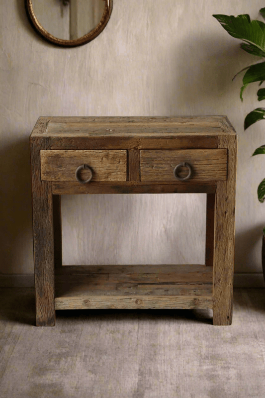 Twin Drawer Table Wabi Sabi - TesuConsole Table