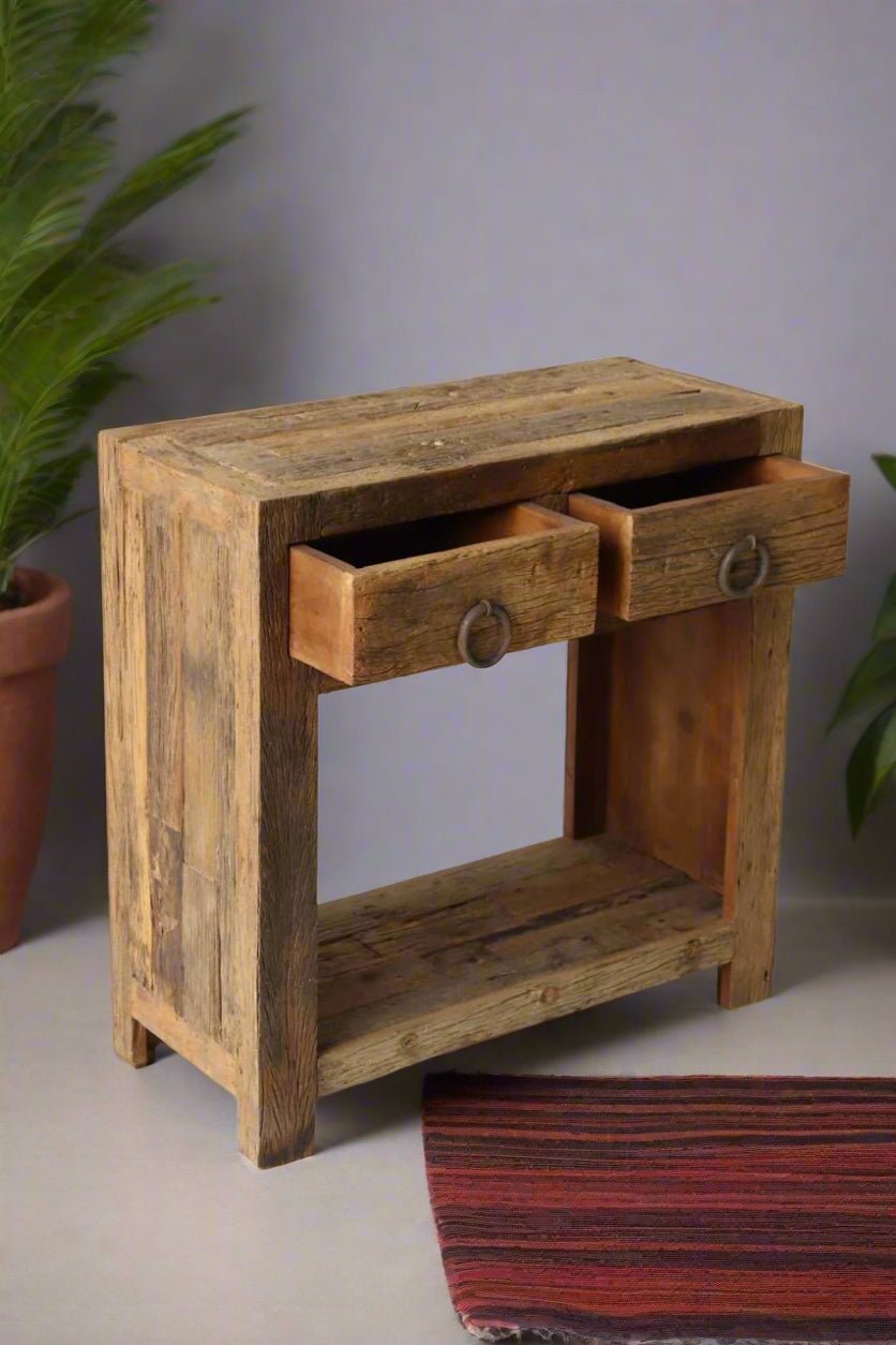 Twin Drawer Table Wabi Sabi - TesuConsole Table