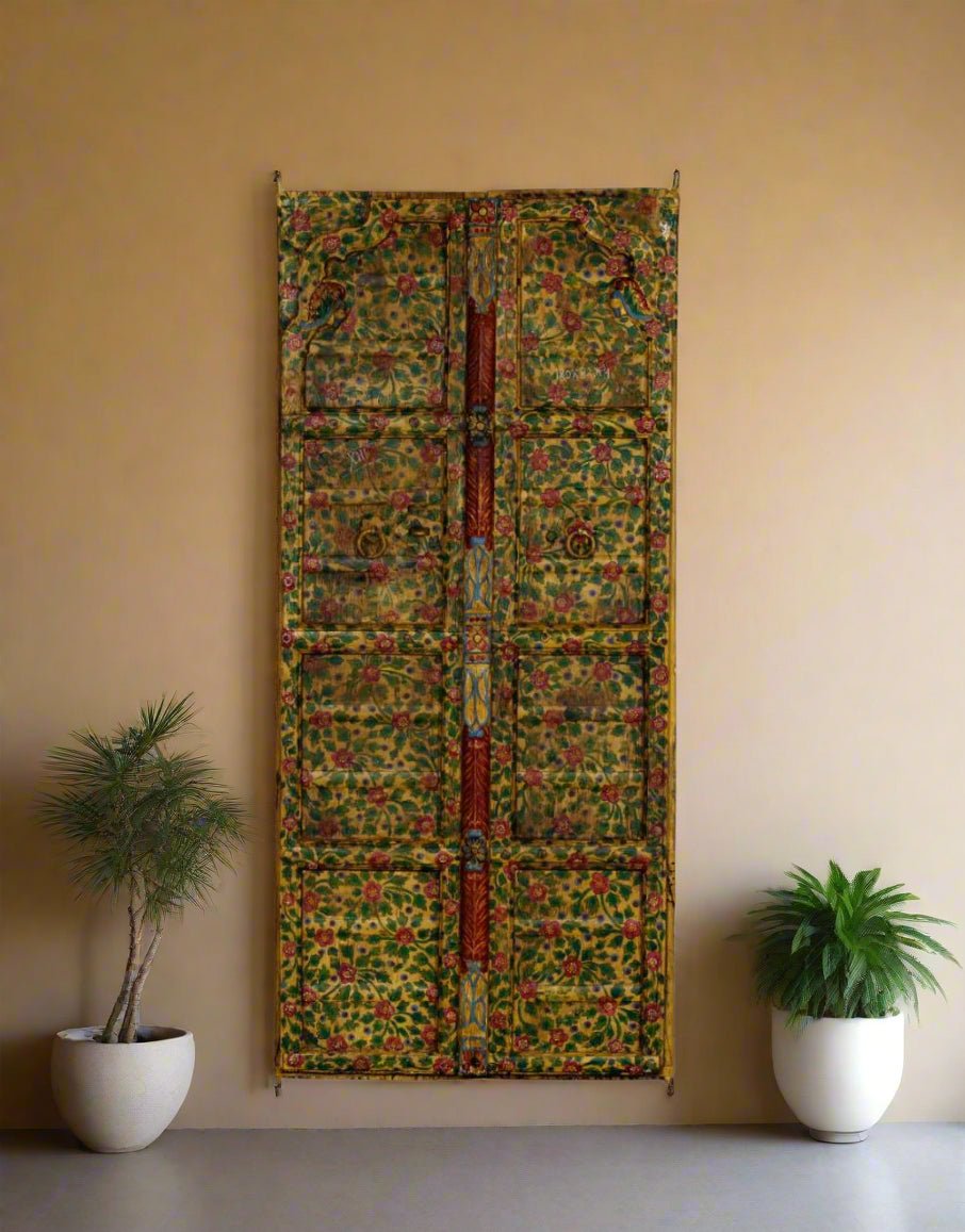 Upvan Art Door Panel | Hand-Painted Garden Art Panel – Tesu