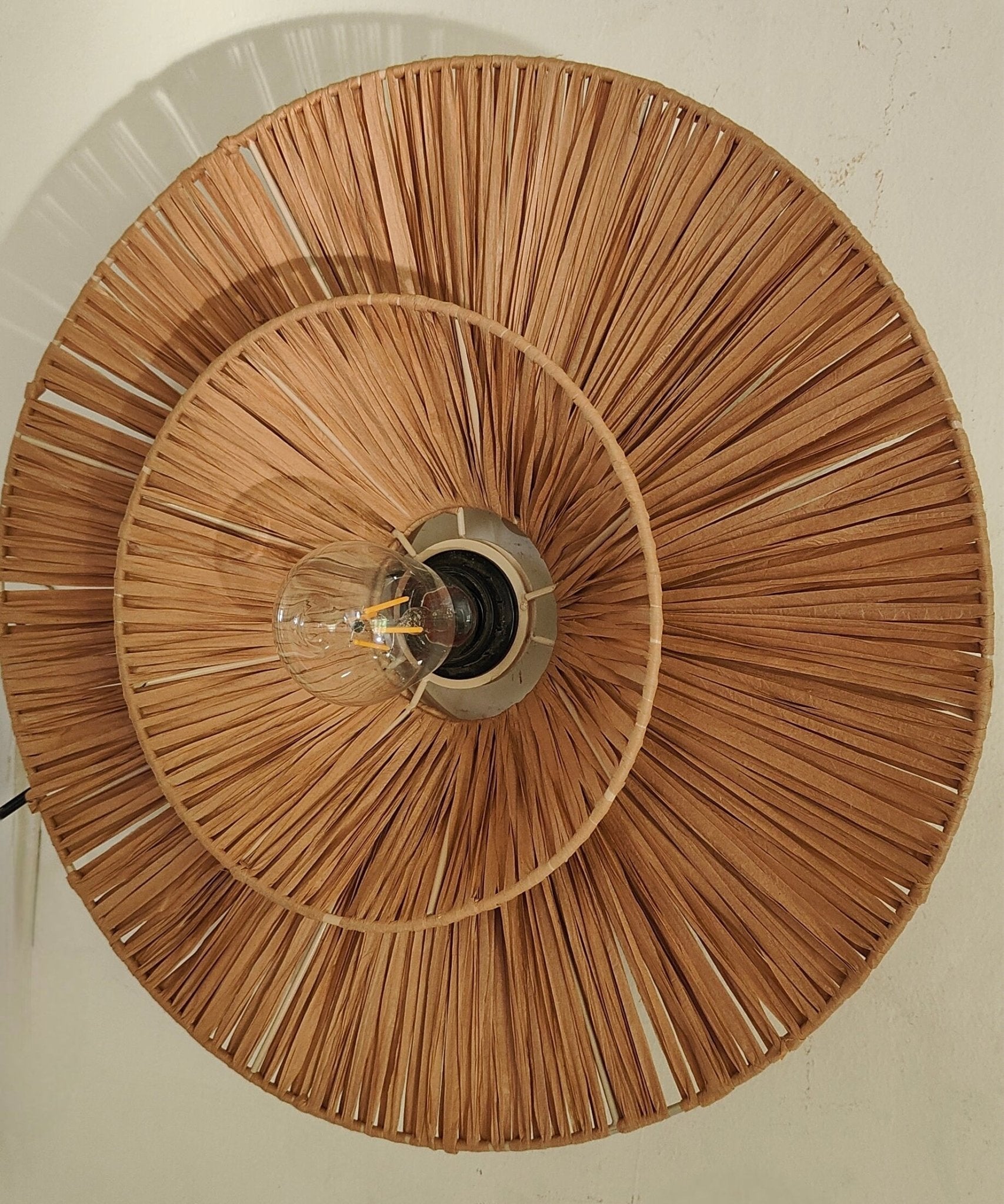 Vanya Natural Raffia Wall Lamp - TesuWall Light