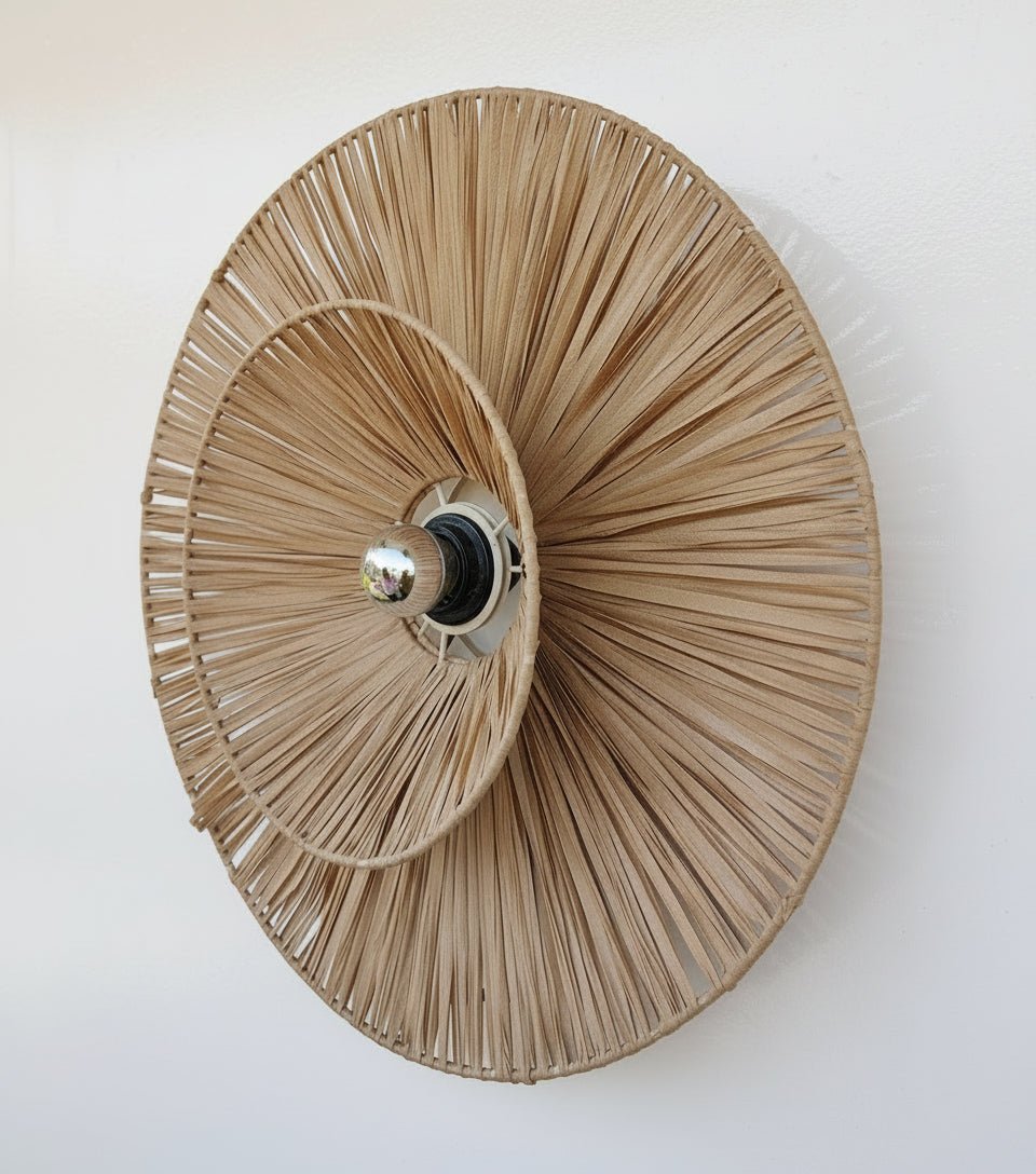 Vanya Natural Raffia Wall Lamp - TesuWall Light