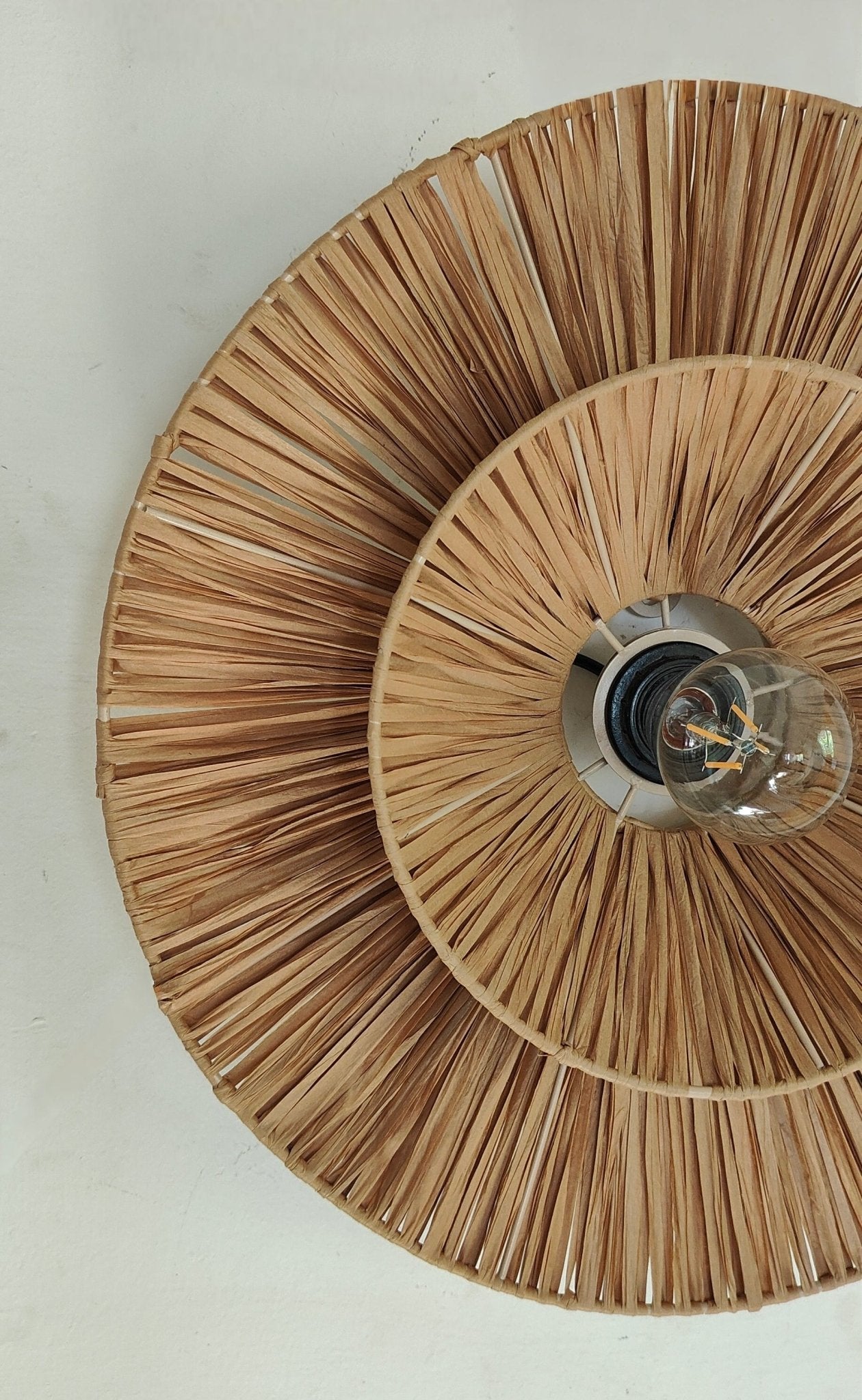 Vanya Natural Raffia Wall Lamp - TesuWall Light