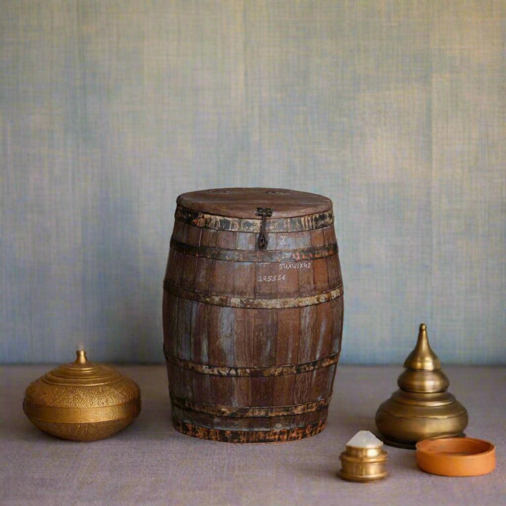Vintage Barrel Drum - TesuCabinets & Storage