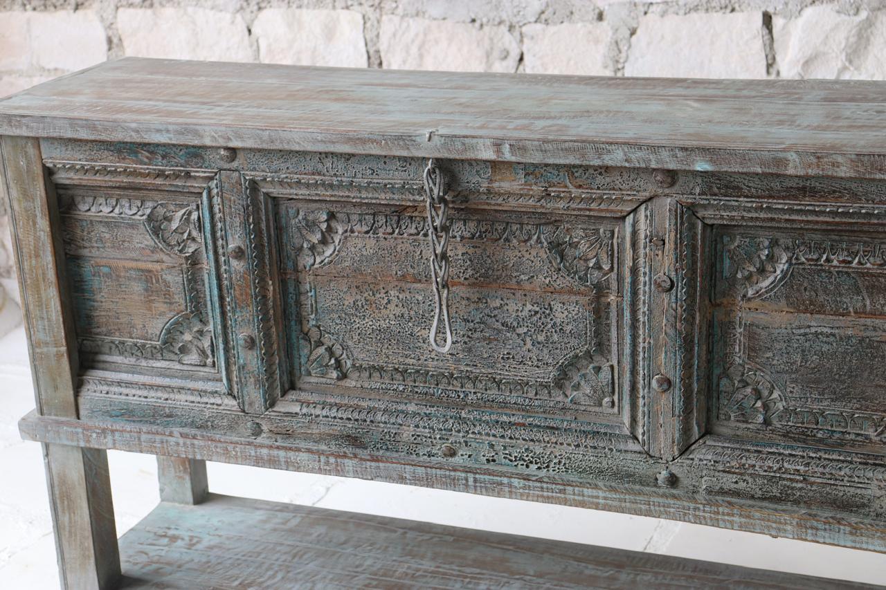 Vintage Block Wooden Console - TesuConsole Table