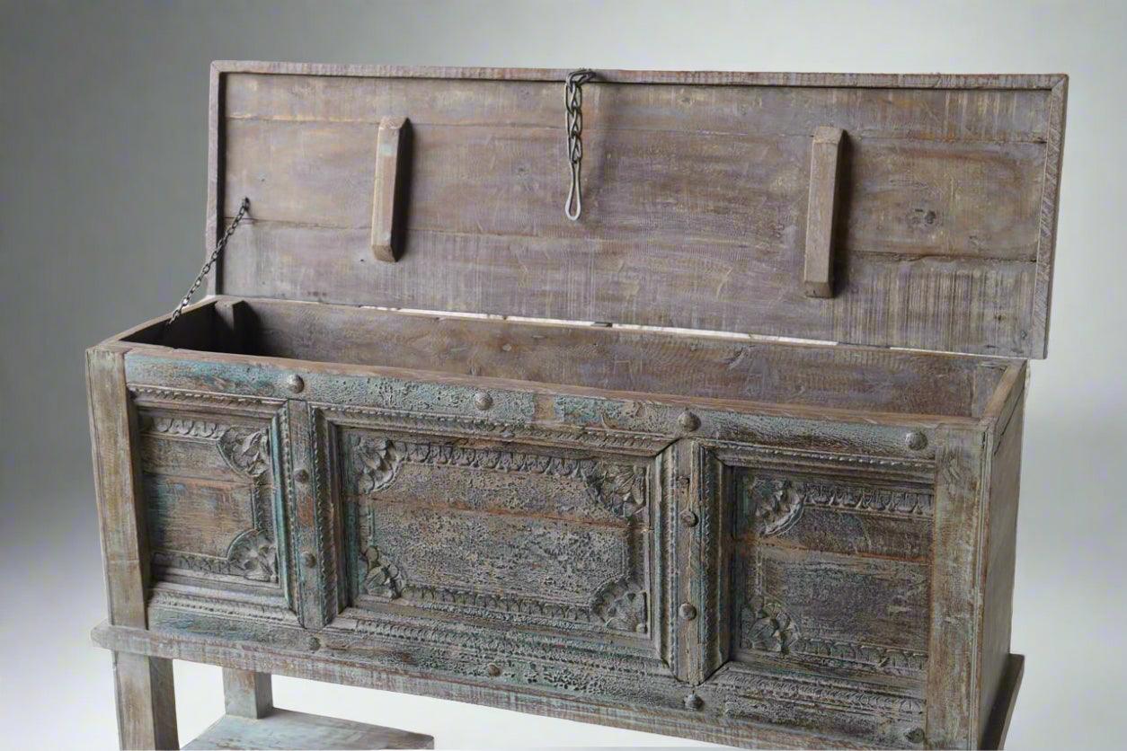 Vintage Block Wooden Console - TesuConsole Table