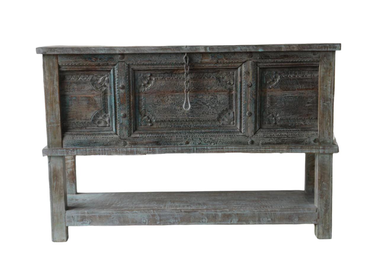 Vintage Block Wooden Console - TesuConsole Table