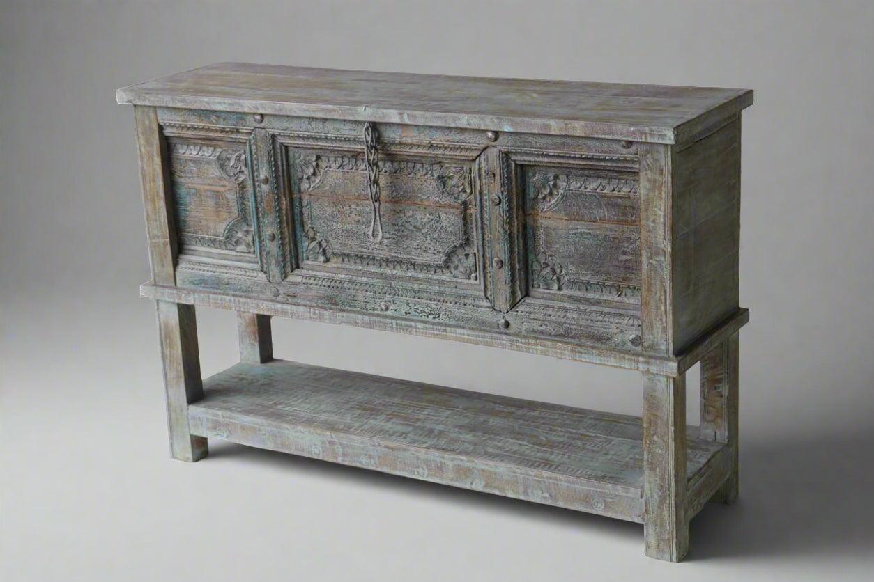 Vintage Block Wooden Console - TesuConsole Table