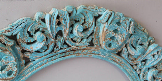 Vintage Carved Turquoise Frame - TesuWall Decor