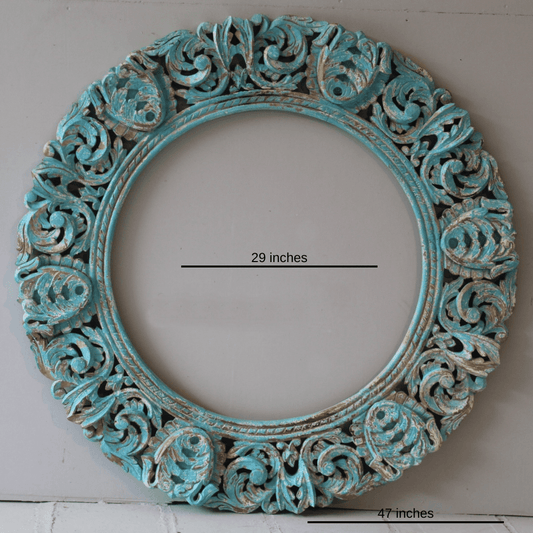 Vintage Carved Turquoise Frame - TesuWall Decor