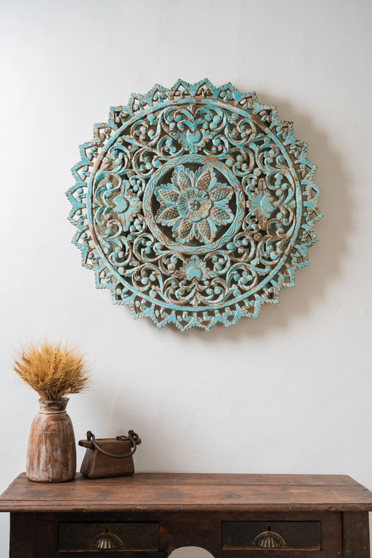Vintage Carved Turquoise Wall Decor - TesuWall Decor