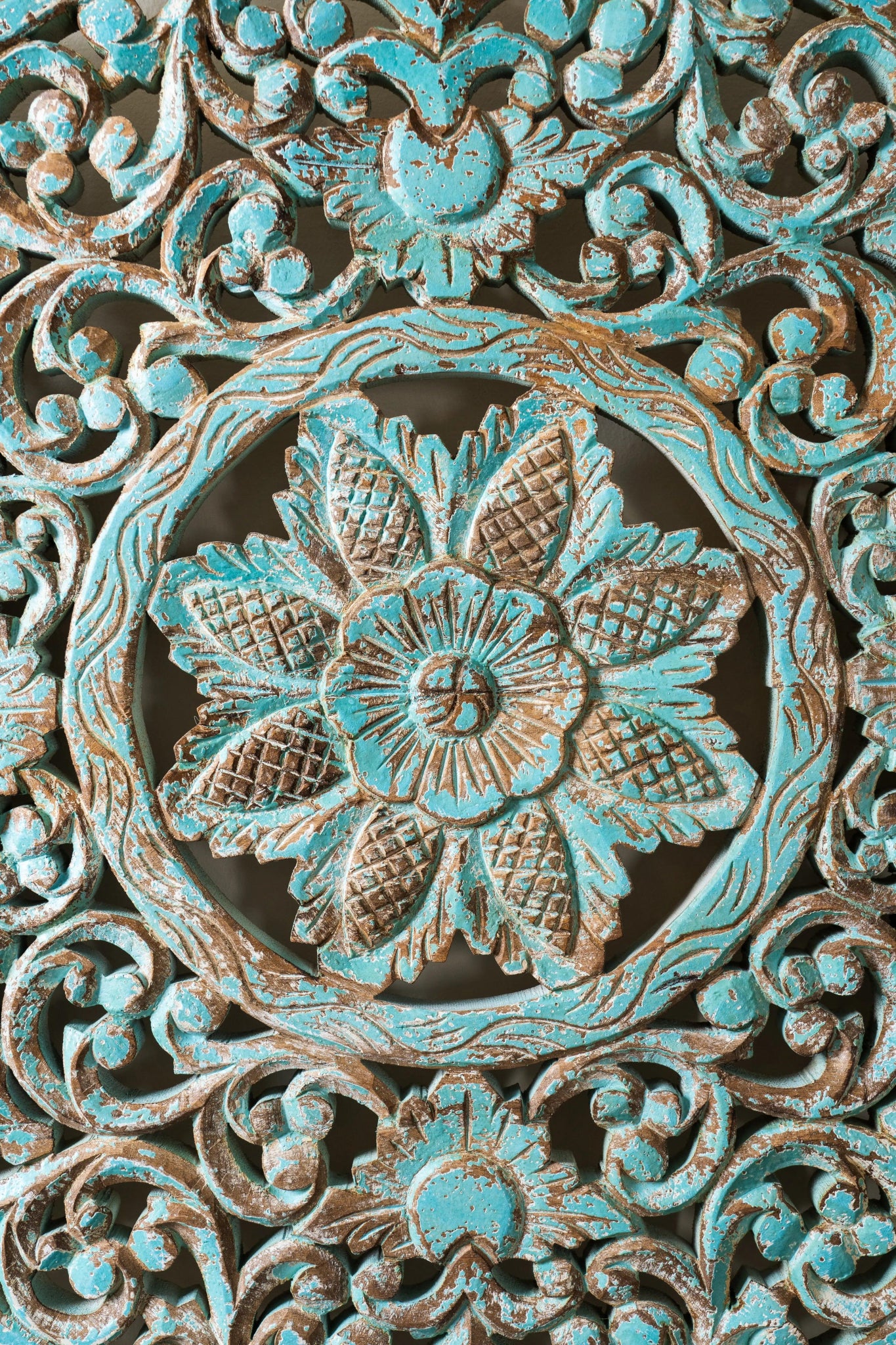 Vintage Carved Turquoise Wall Decor - TesuWall Decor