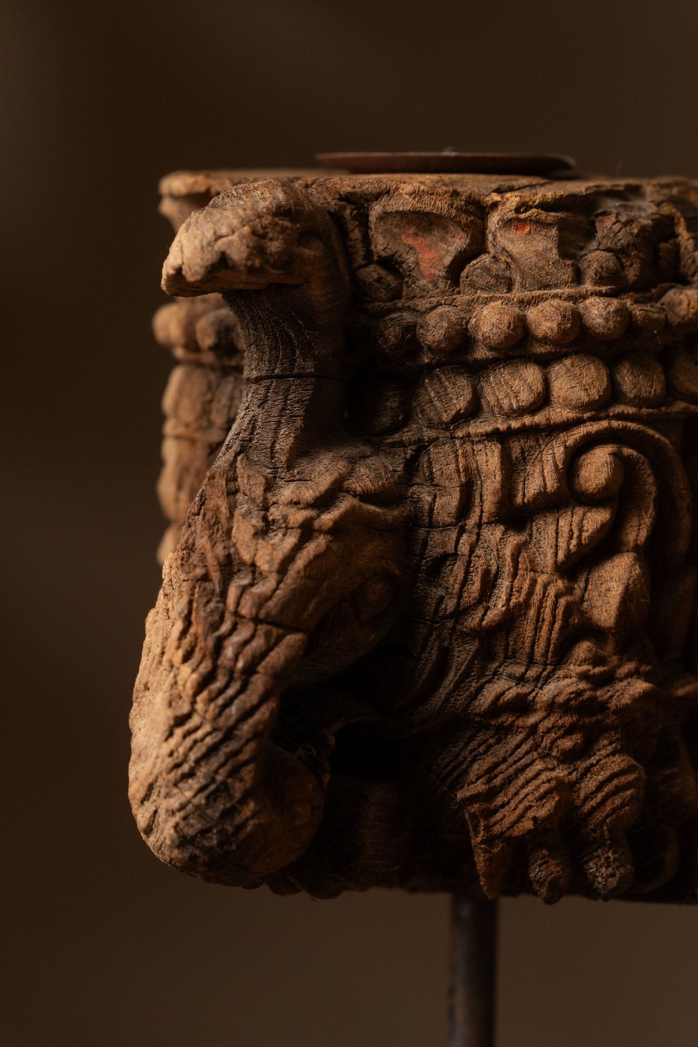 Vintage Carved Wooden Candle Holder - Design 1 - TesuCandles & Candle Holders