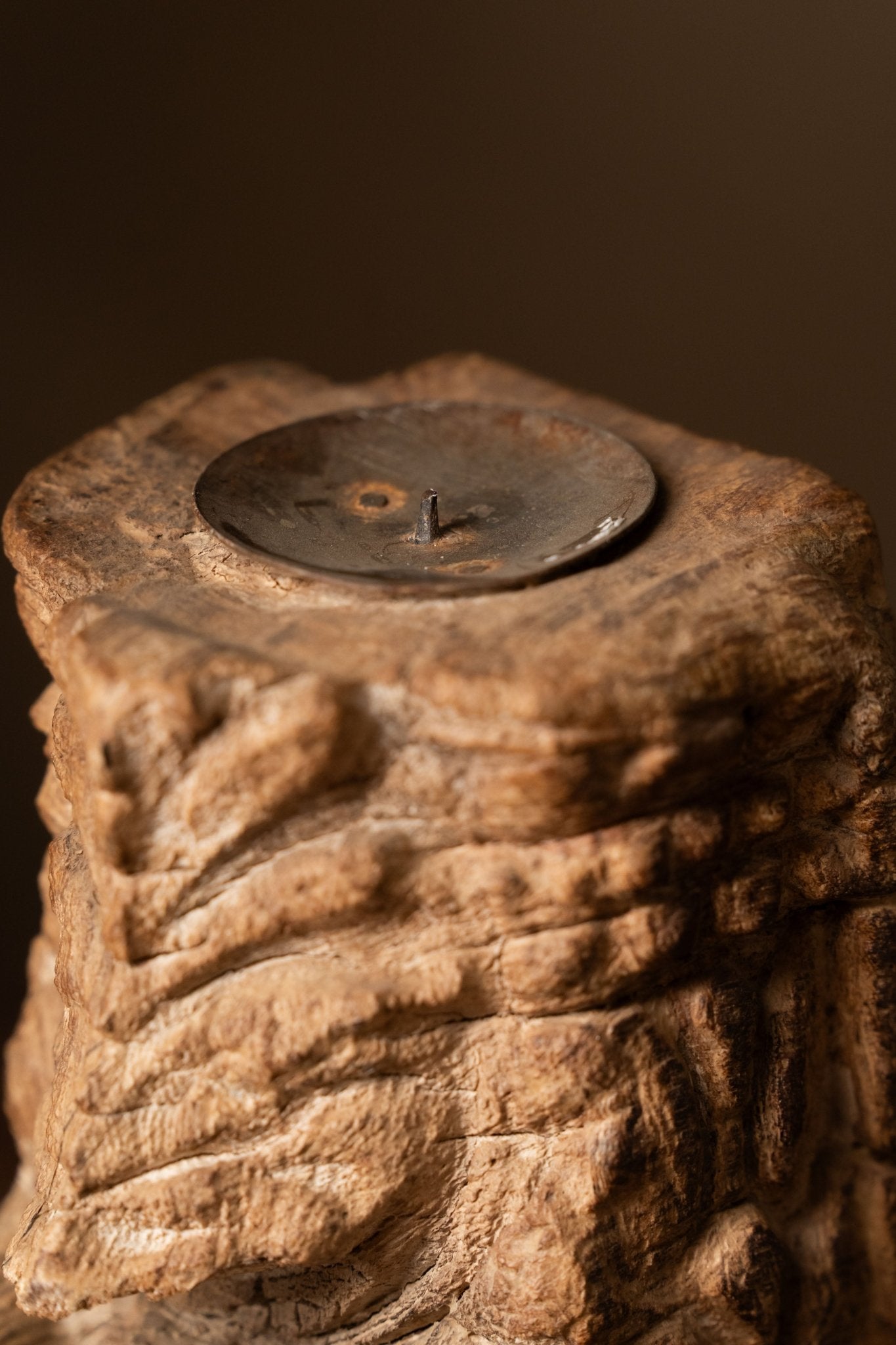 Vintage Carved Wooden Candle Holder - Design 2 - TesuCandles & Candle Holders
