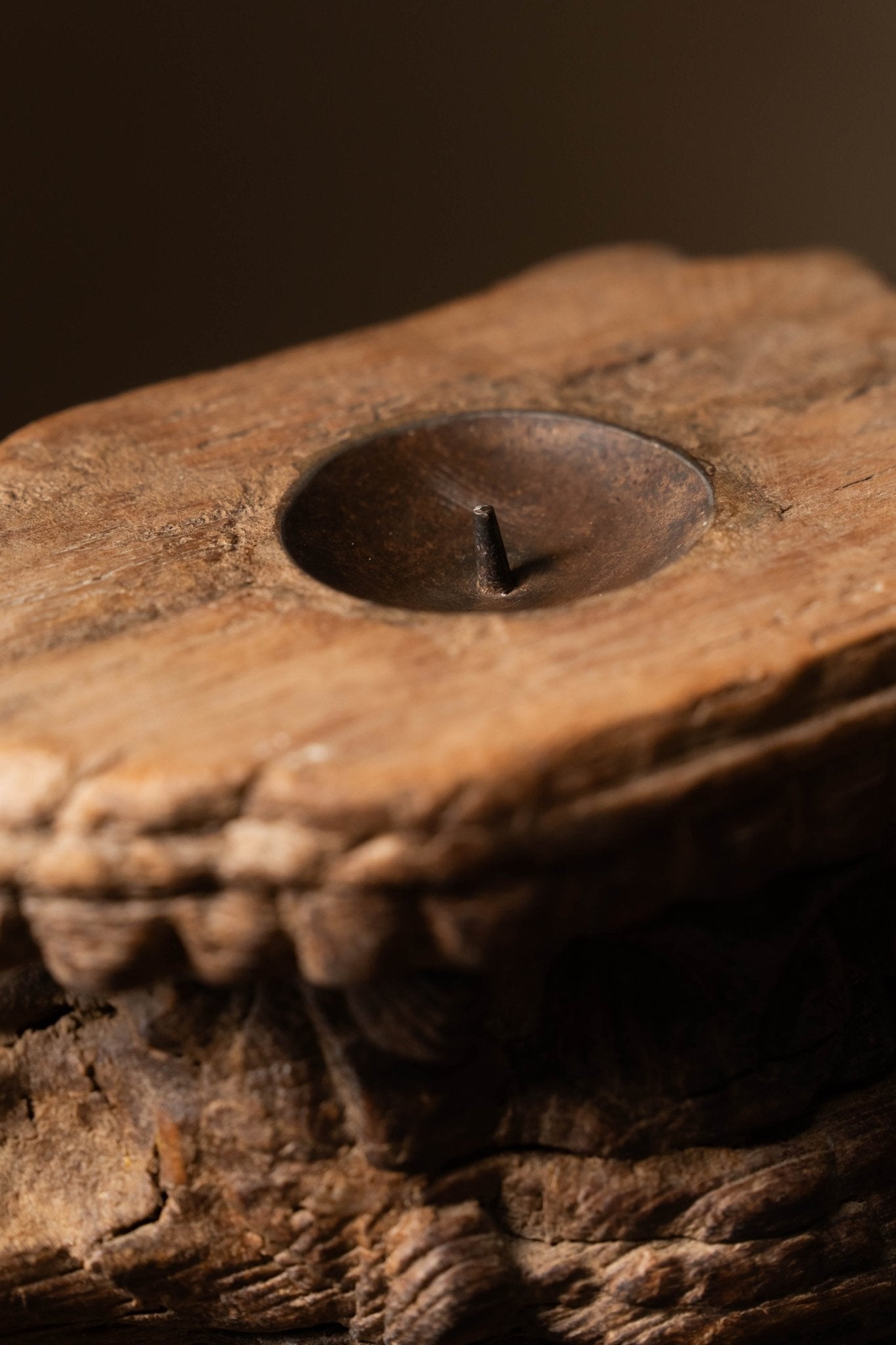 Vintage Carved Wooden Candle Holder - Design 4 - TesuCandles & Candle Holders