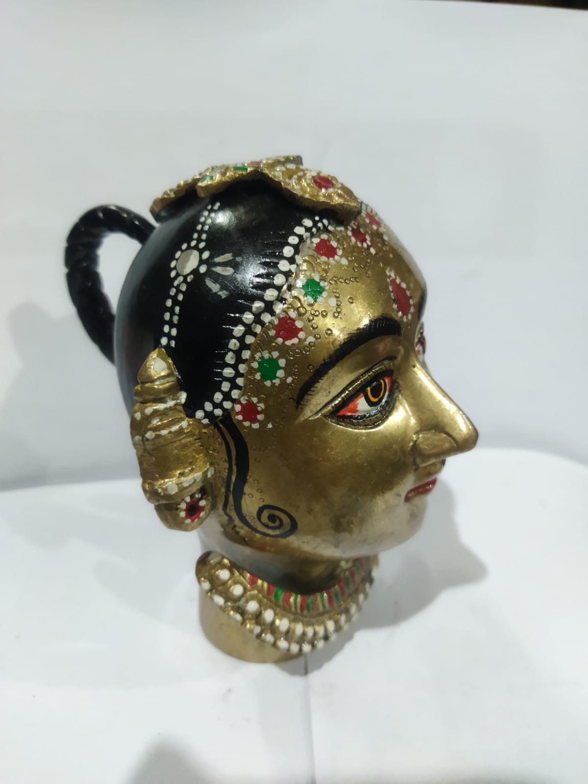 Vintage Gauri Head - TesuBrass Sculptures