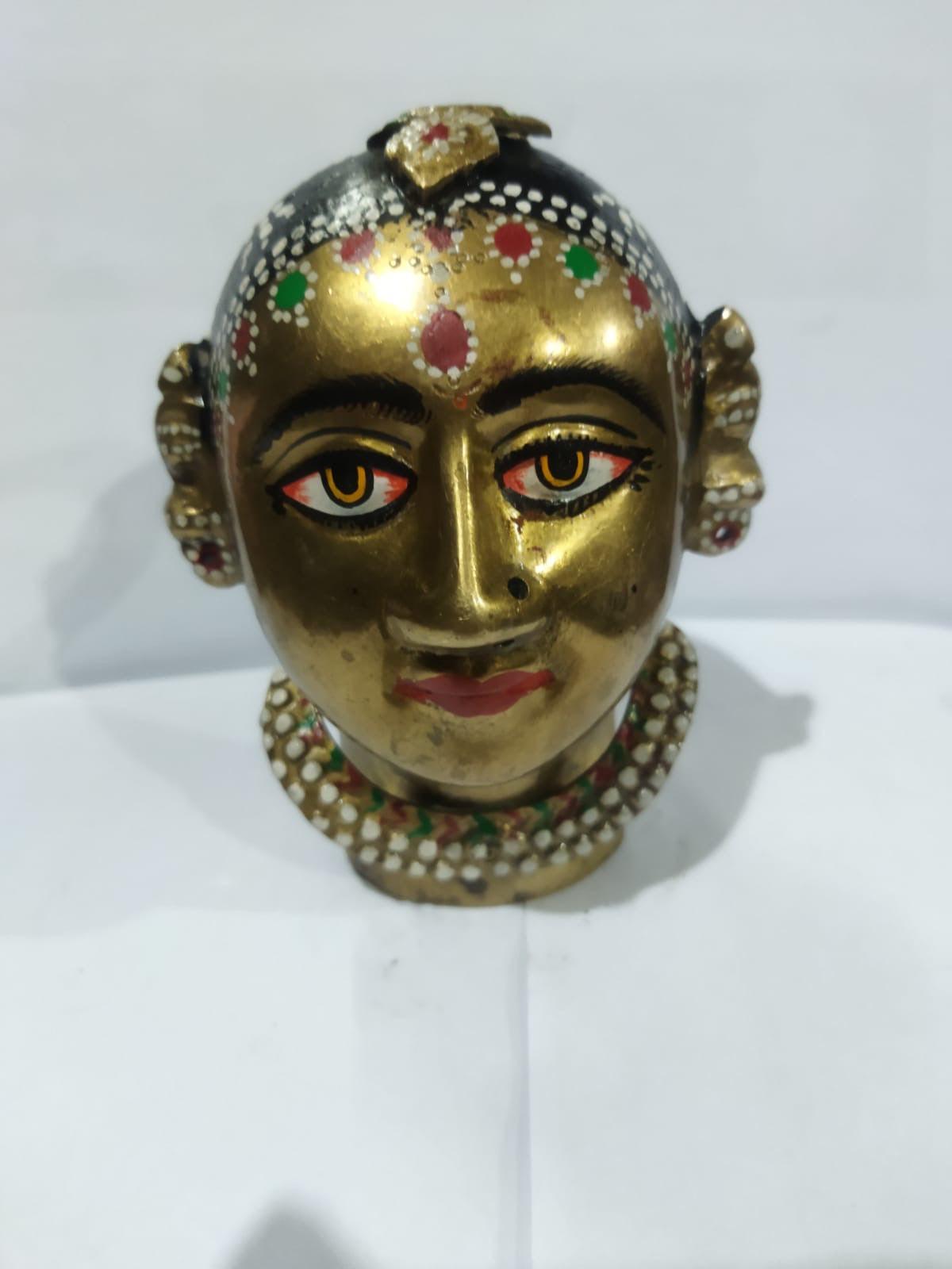 Vintage Gauri Head - TesuBrass Sculptures