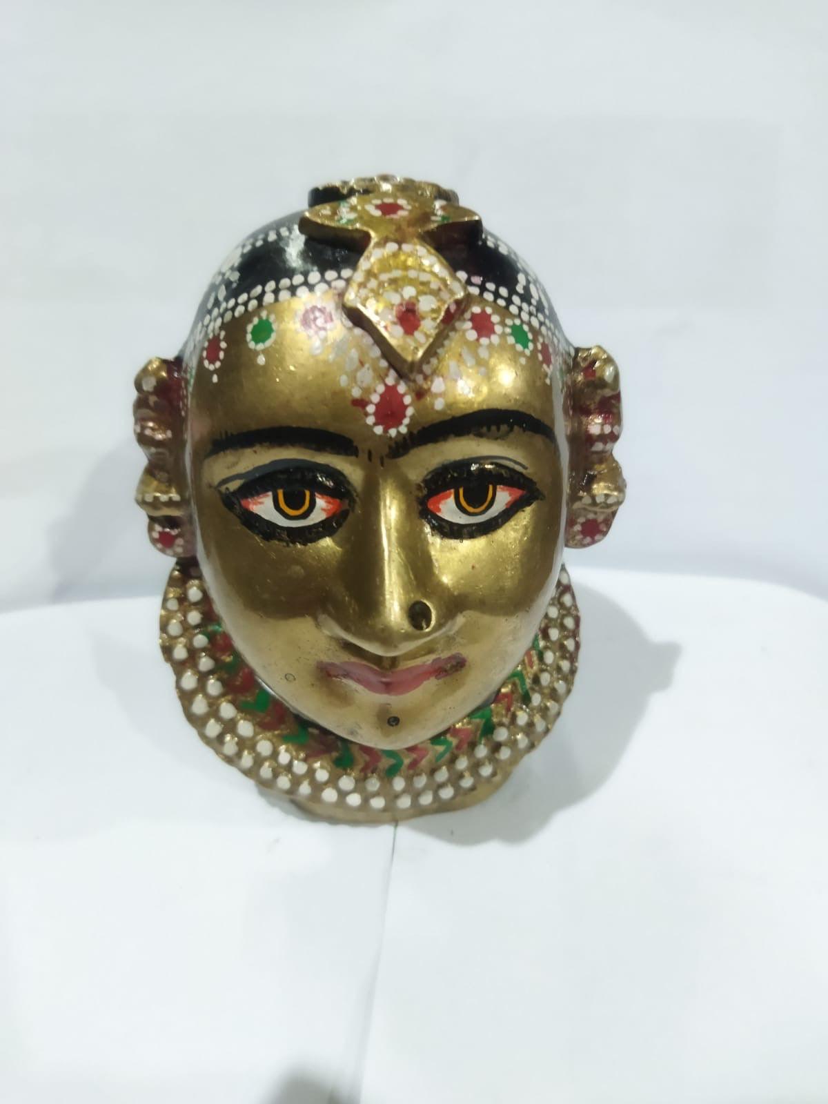 Vintage Gauri Head - TesuBrass Sculptures